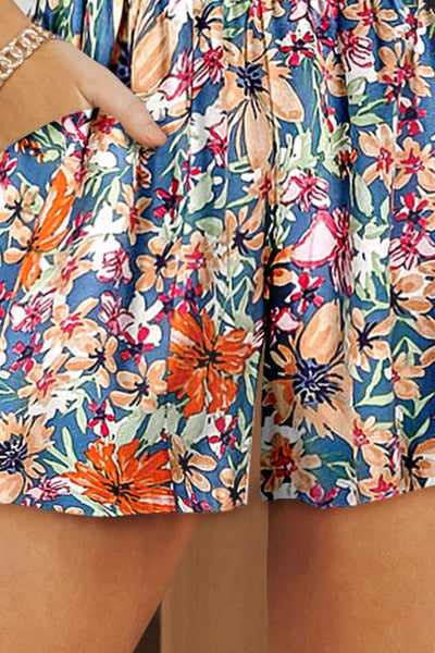 Spring In Bloom Floral High Waist Shorts