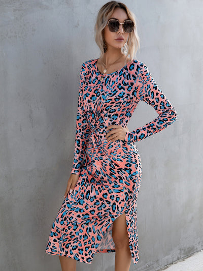 Wild For Me Leopard Midi Dress