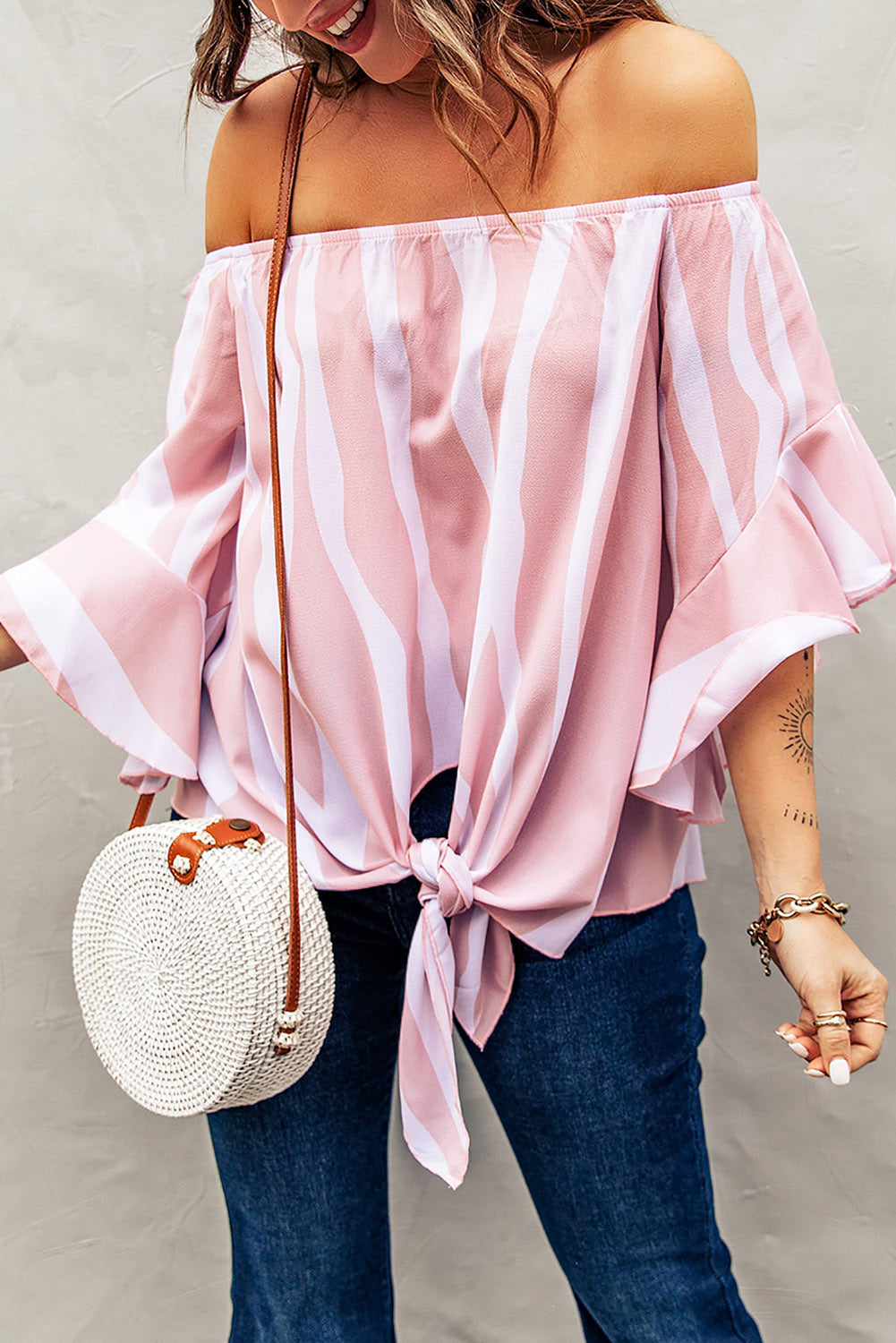 Between The Lines Striped Blouse