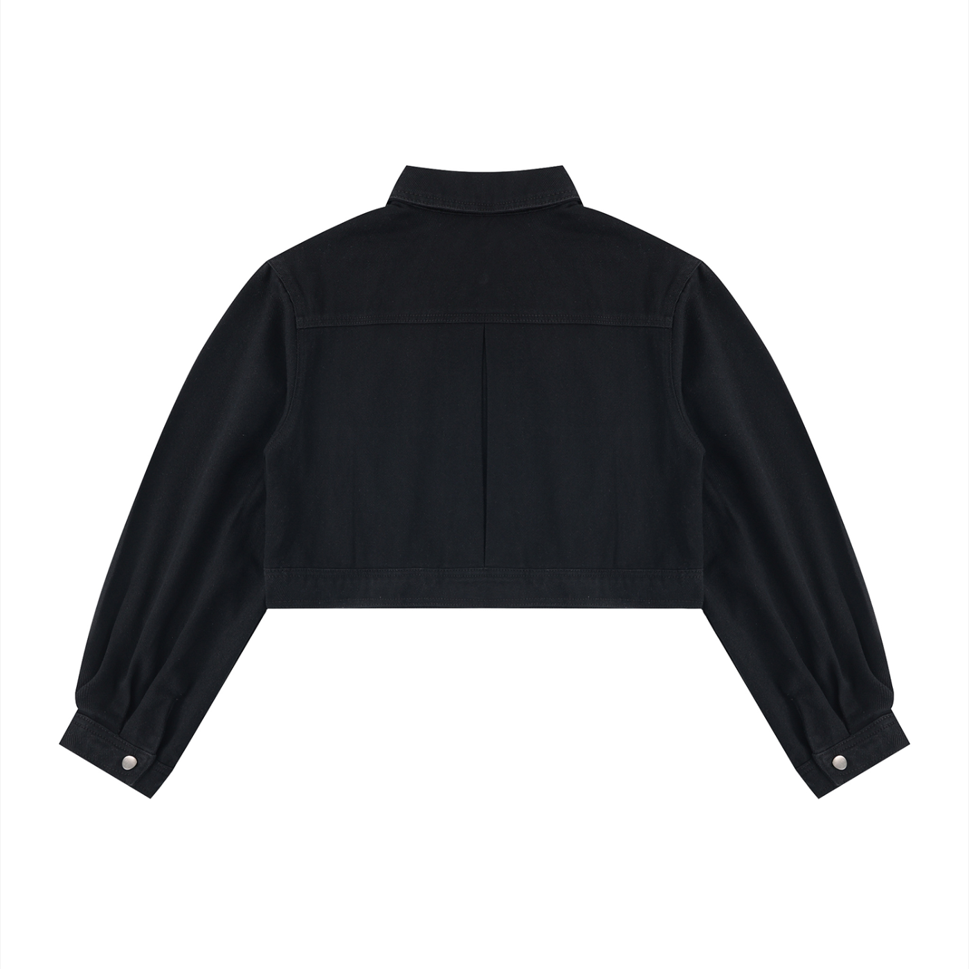 Crop Denim Jacket - Black