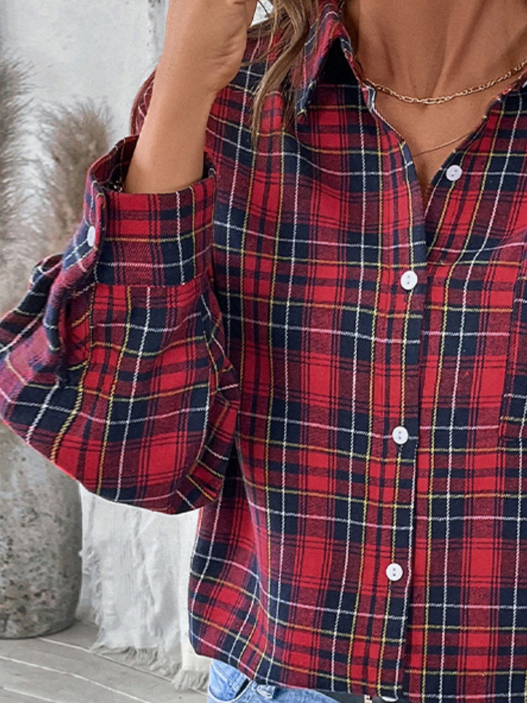 Rylee Plaid Button Up Long Sleeve Shirt