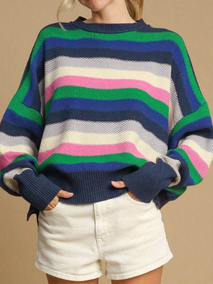 Arabella Contrast Striped Sweater