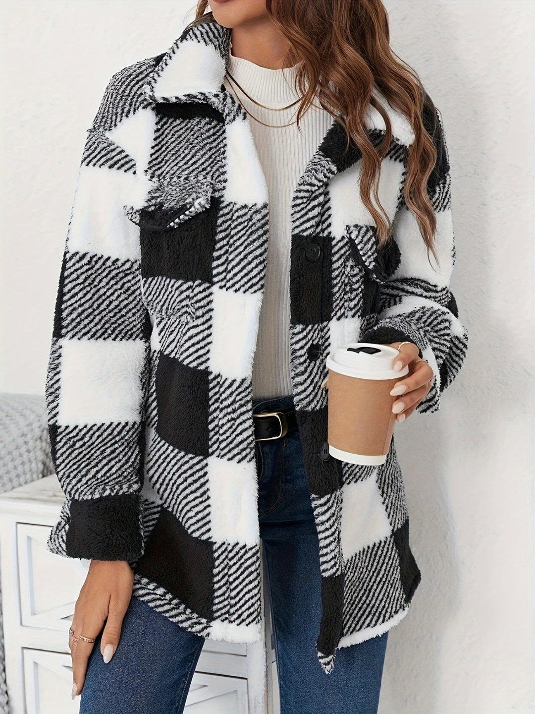 Taylor Plaid Teddy Jacket