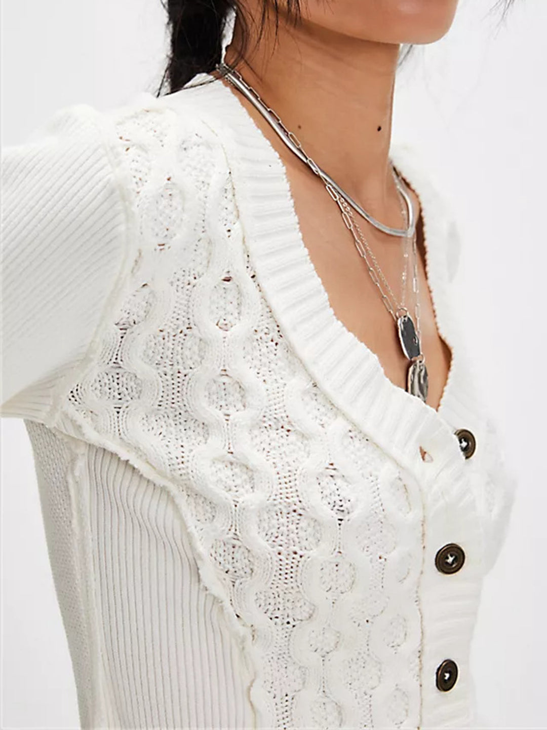 Juliette V-Neck Cropped Cardigan