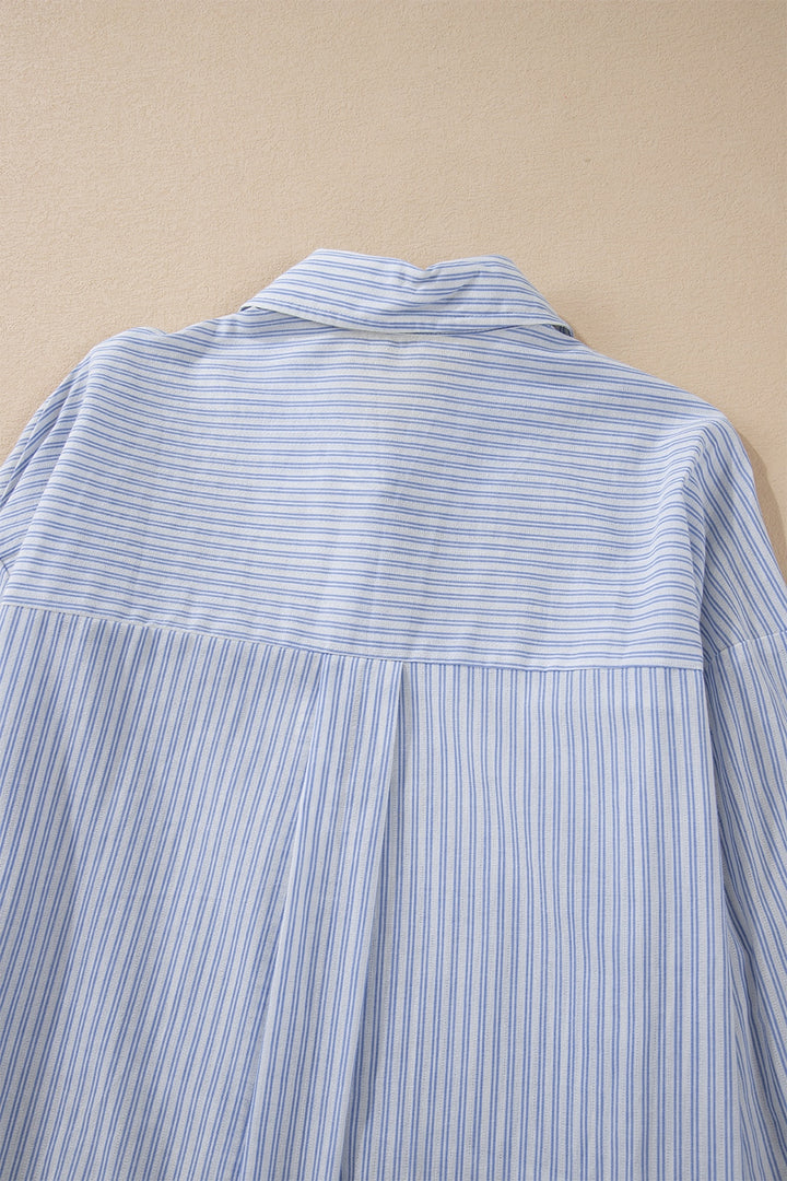 Dakota Striped Collared Neck Blouse