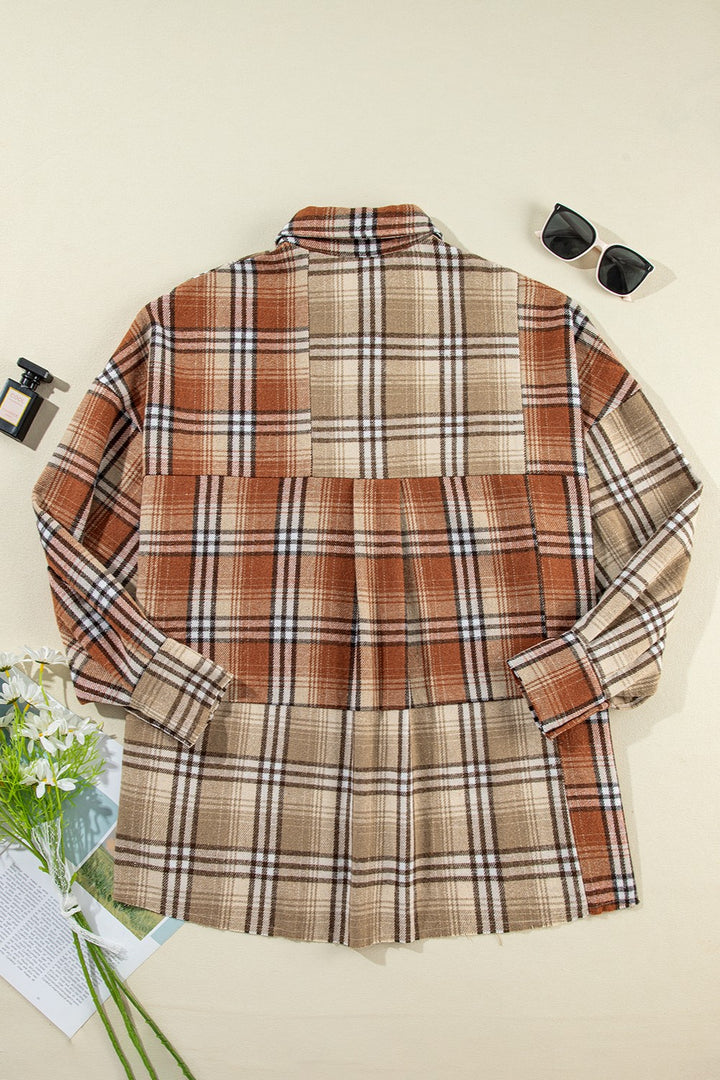 Hailey Plaid Snap Down Shacket