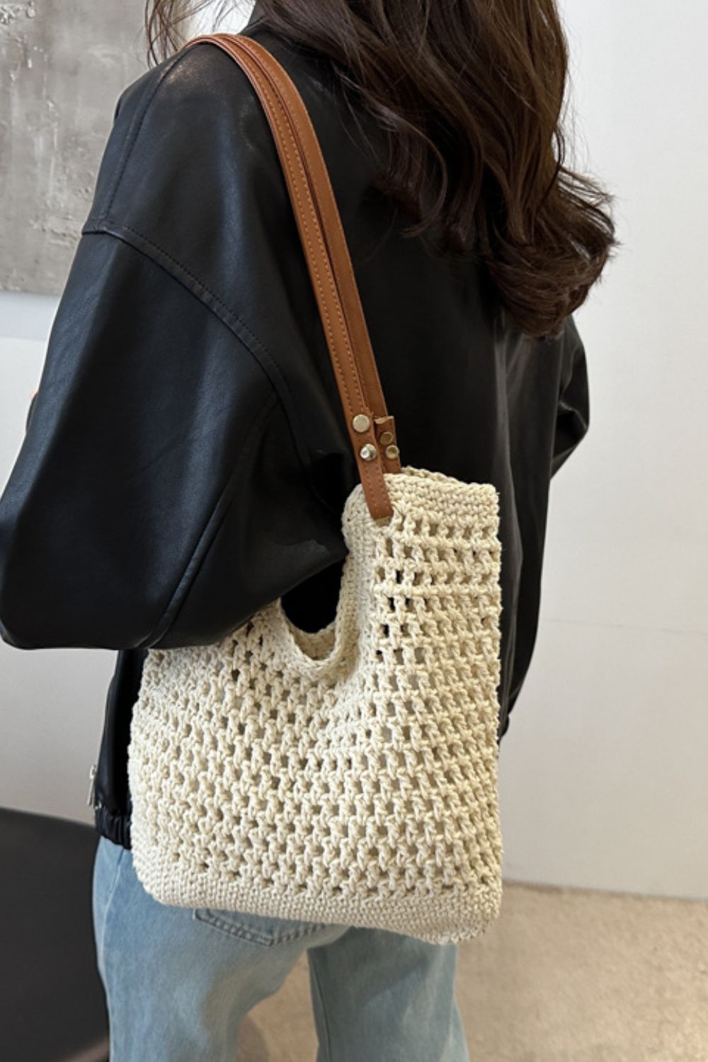 Brooklynn Openwork Tote Bag