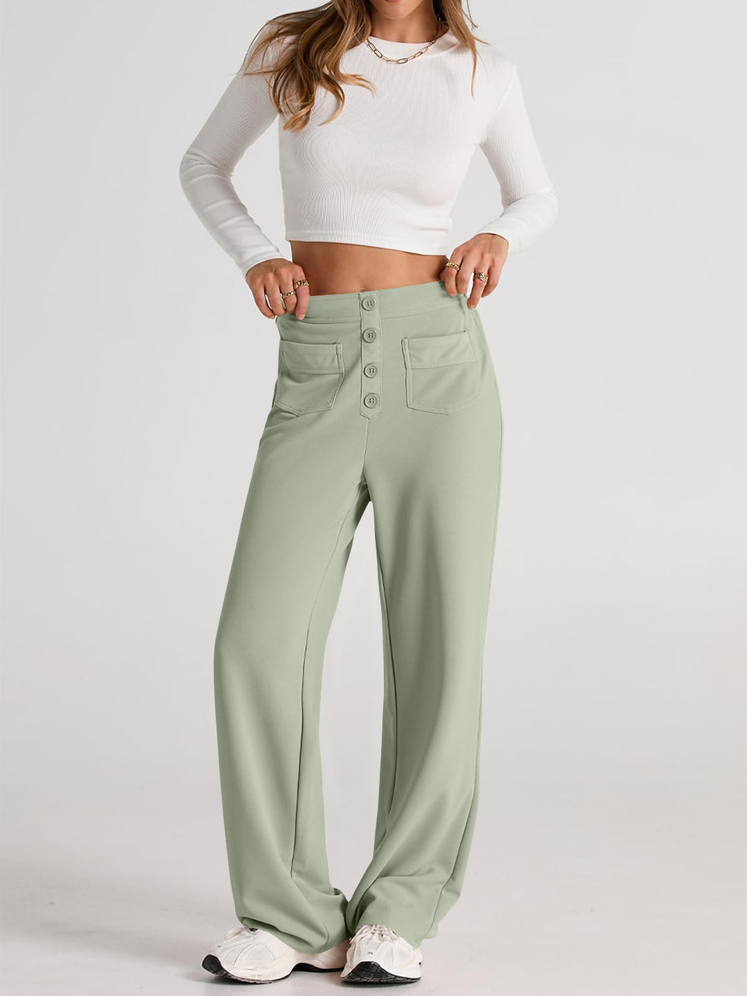 Proactive High Waist Wide Leg Pants