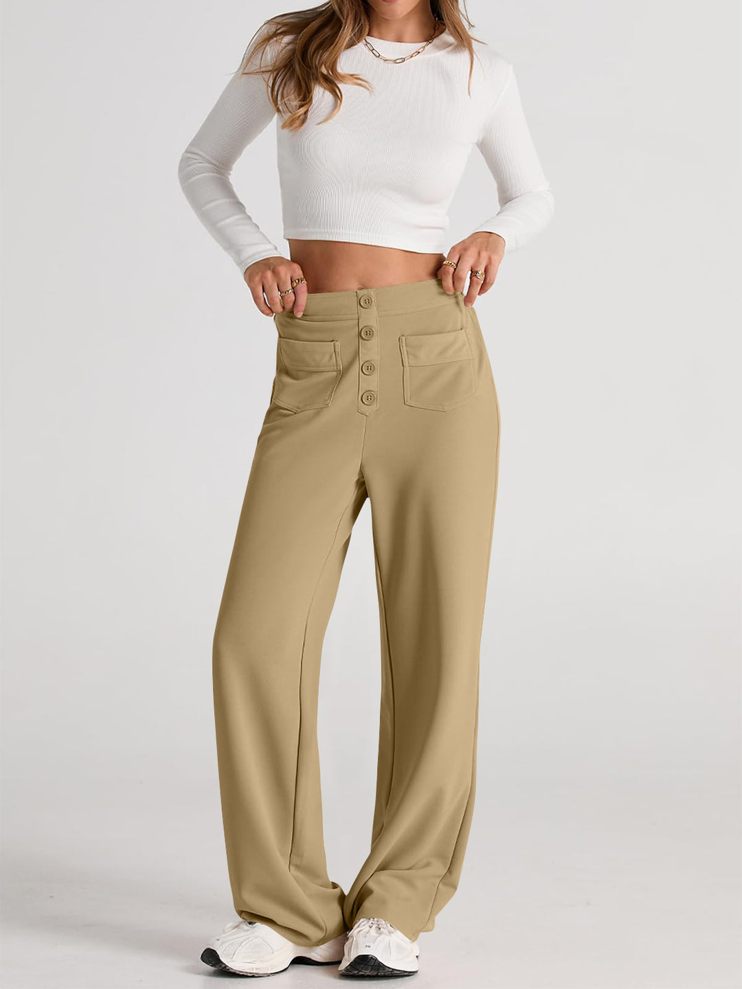 Proactive High Waist Wide Leg Pants