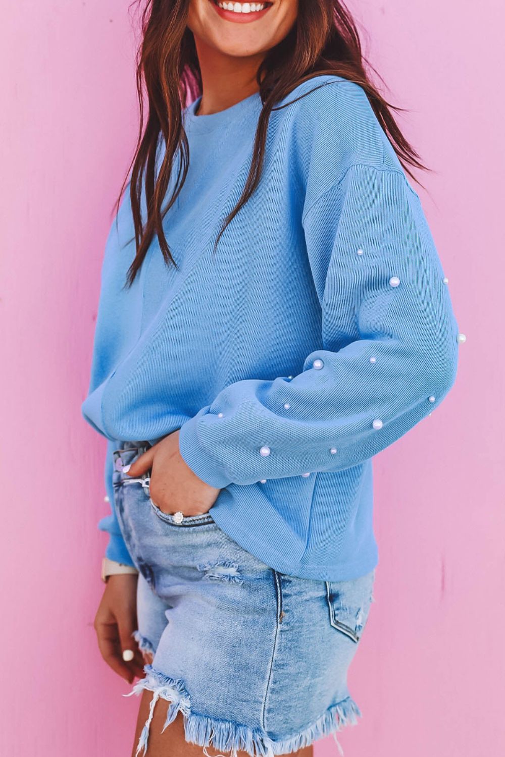 Blair Pearl Trim Sweatshirt