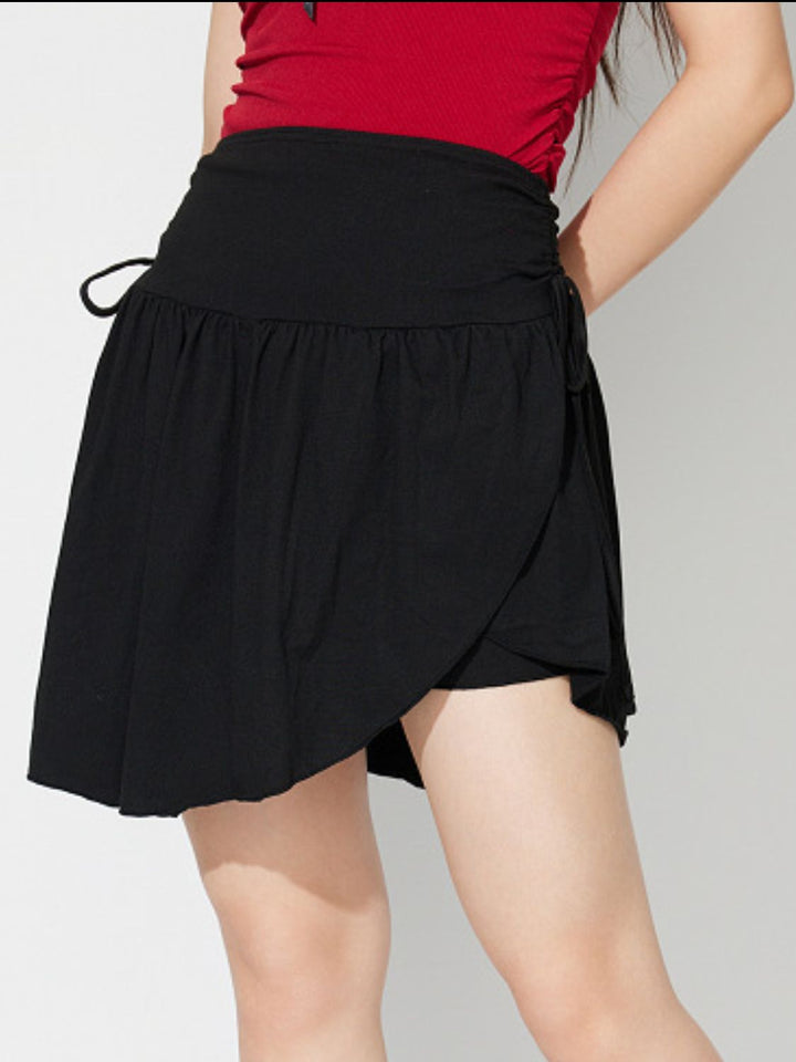 Luna Side Tie Asymmetric Mini Skirt