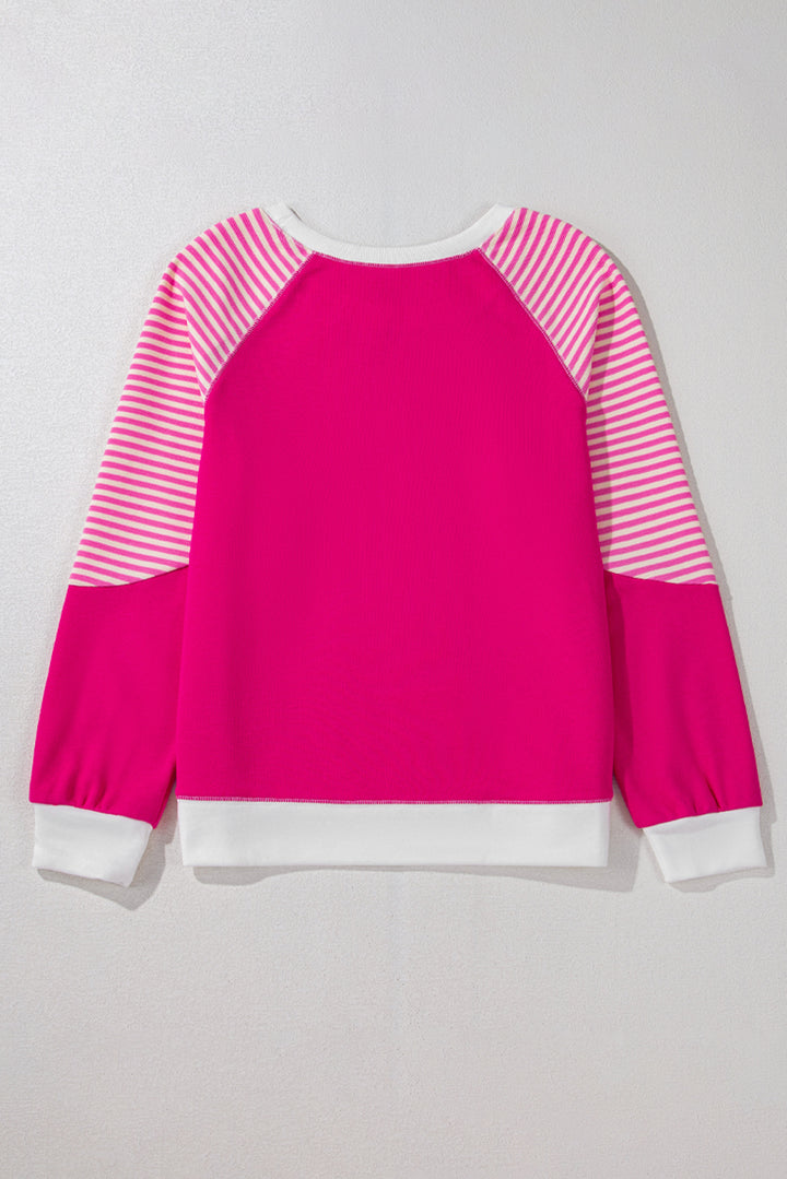 Amanda Striped Round Neck Sweatshirt