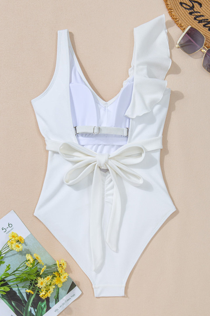 Noelle Ruffled V-Neck One Piece