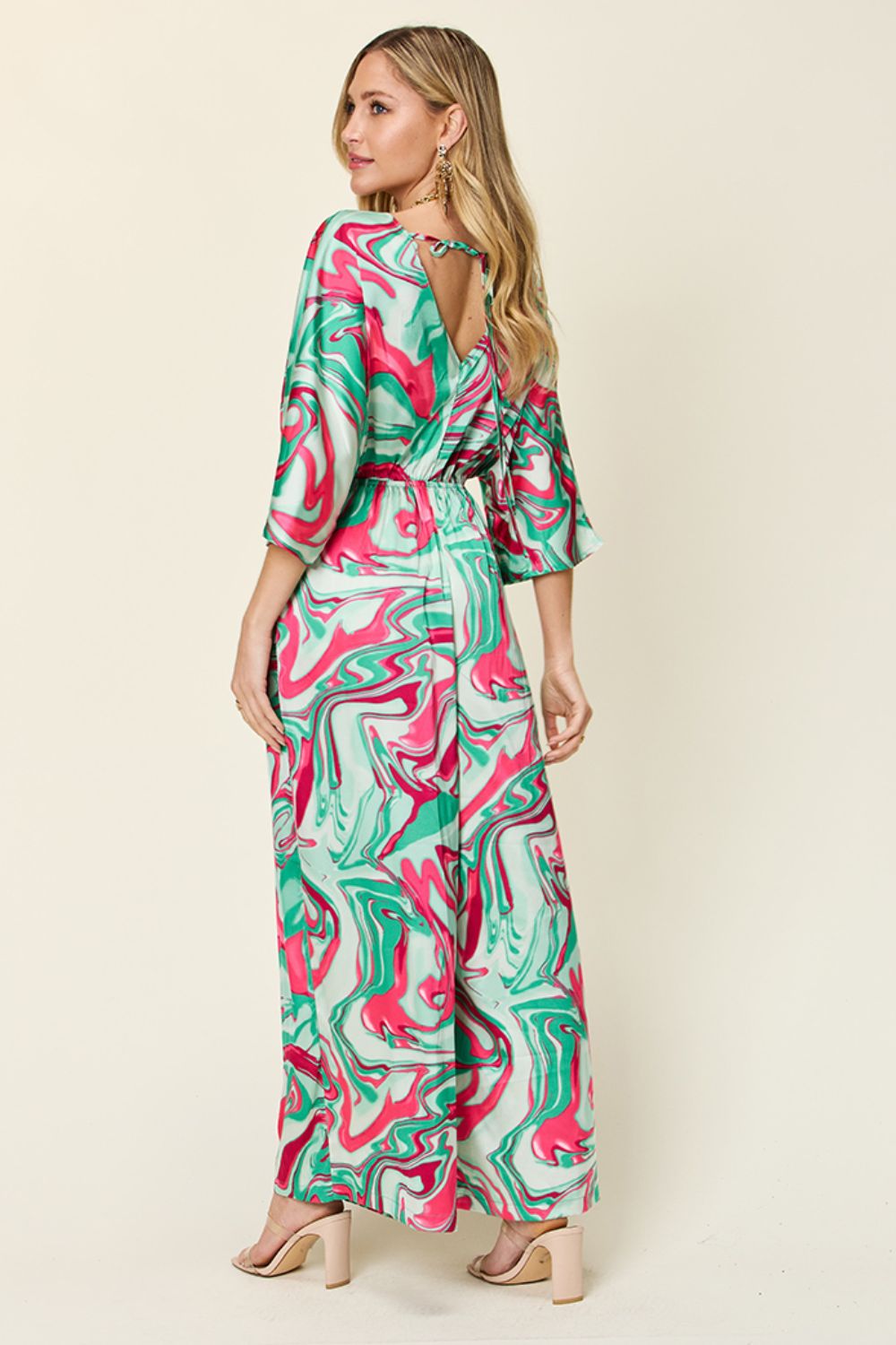 Layla Half Sleeve Wide Leg Jumpsuit