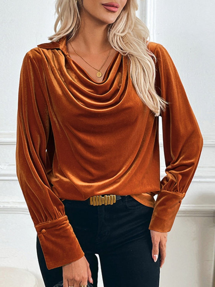 Kiara Ruched Long Sleeve Blouse