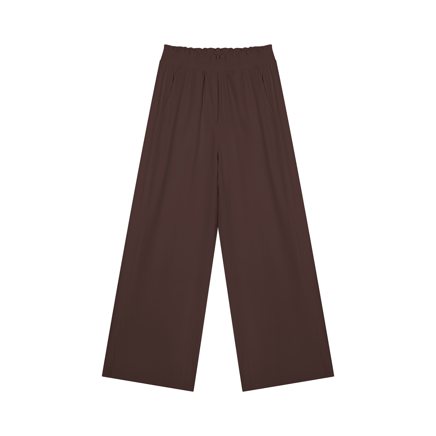 High Rise Wide Leg Pants - Coffee