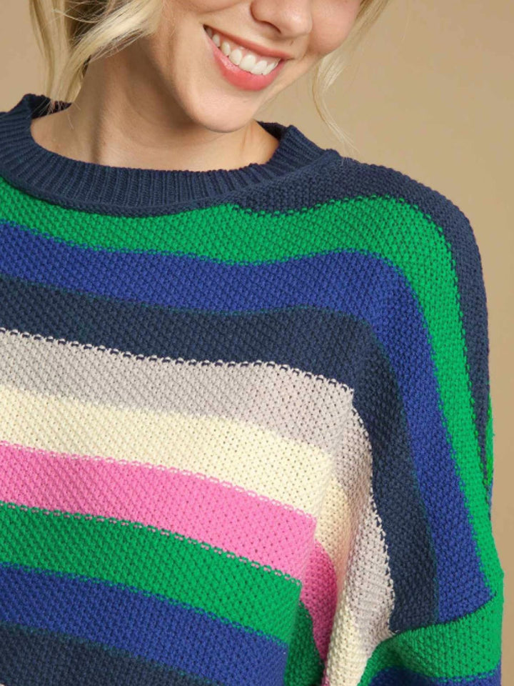 Arabella Contrast Striped Sweater