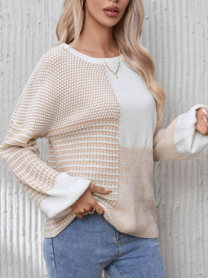 Mackenzie Contrast Long Sleeve Sweater