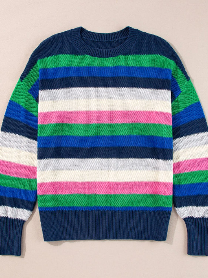 Arabella Contrast Striped Sweater