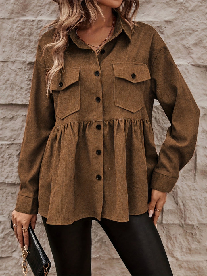 Mallory Peplum Long Sleeve Shacket