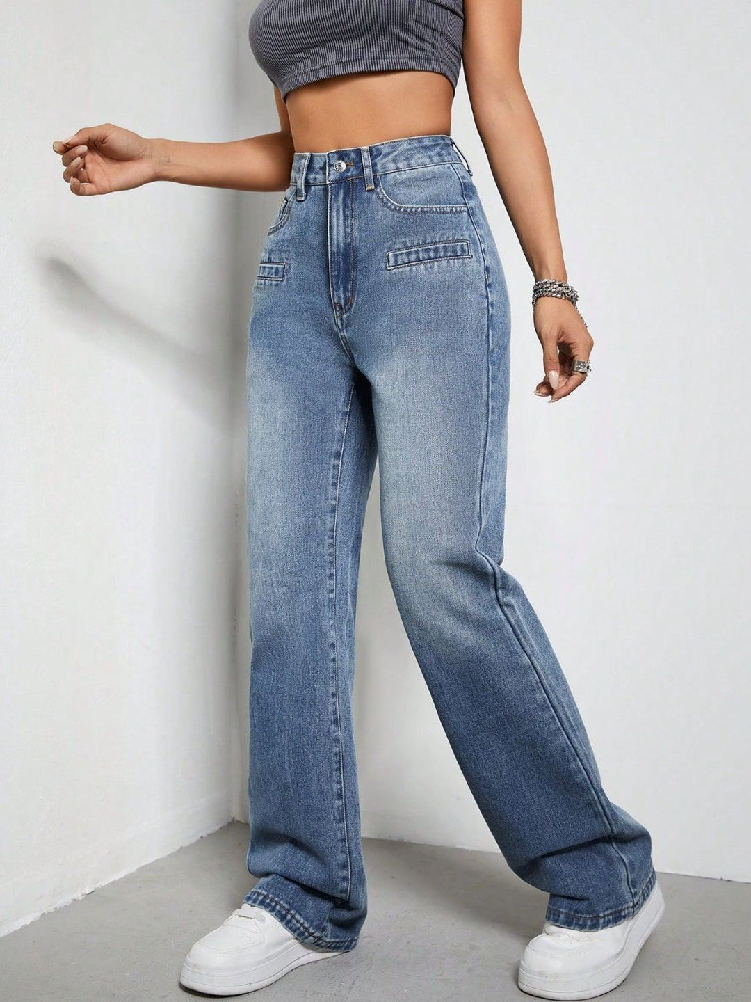 Mila High Rise Wide Leg Jeans