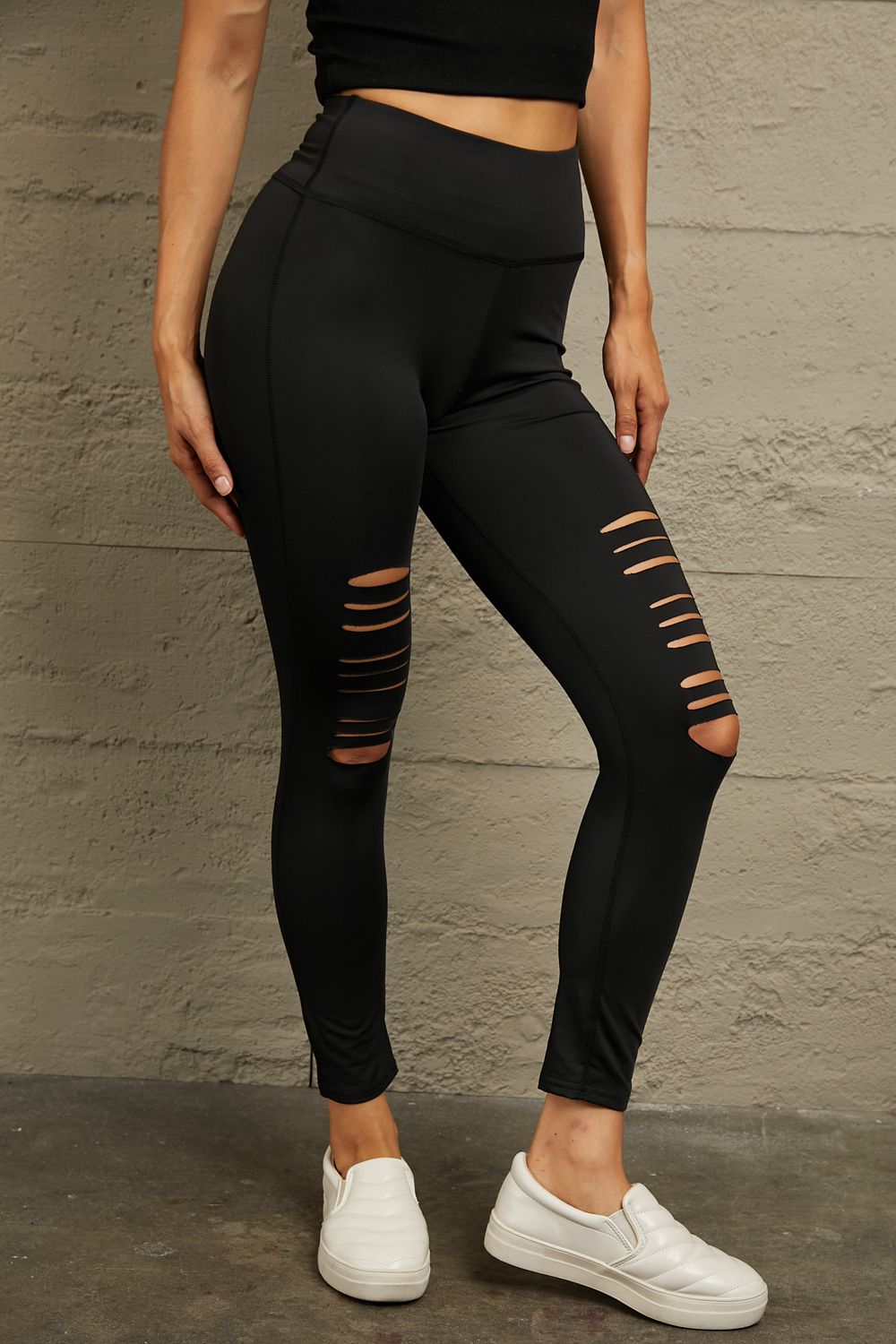 Ava Distressed Slim Fit Leggings