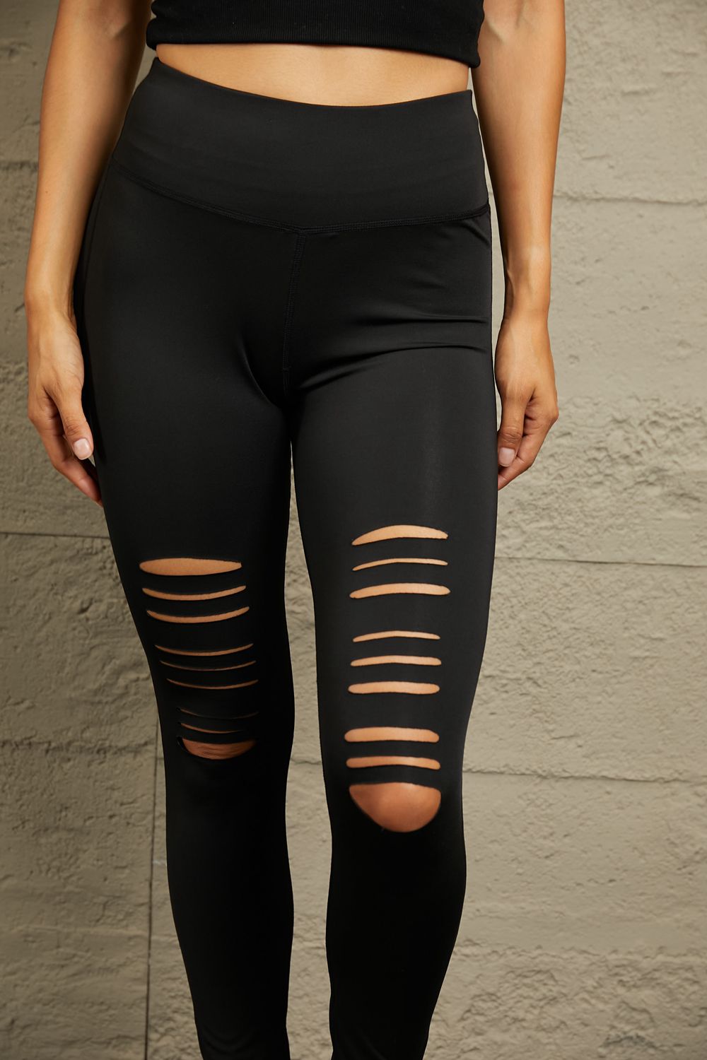 Ava Distressed Slim Fit Leggings