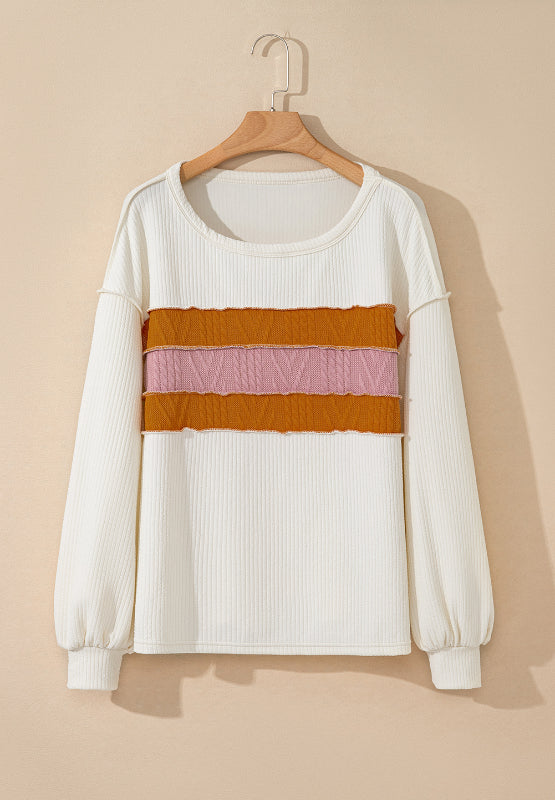 Aubrey Color Block Long Sleeve Sweatshirt