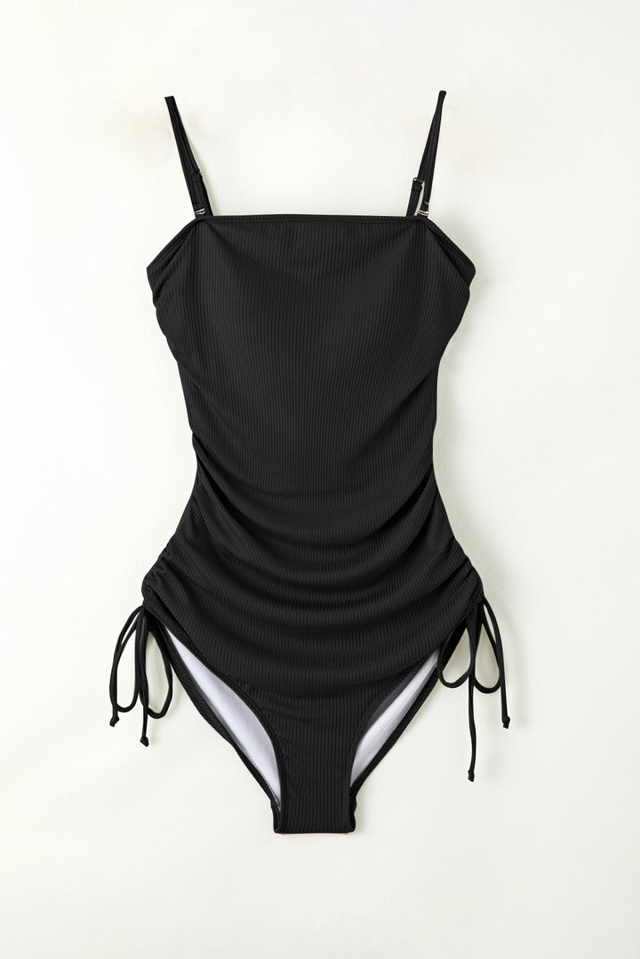 Valeria Drawstring Spaghetti Strap One Piece