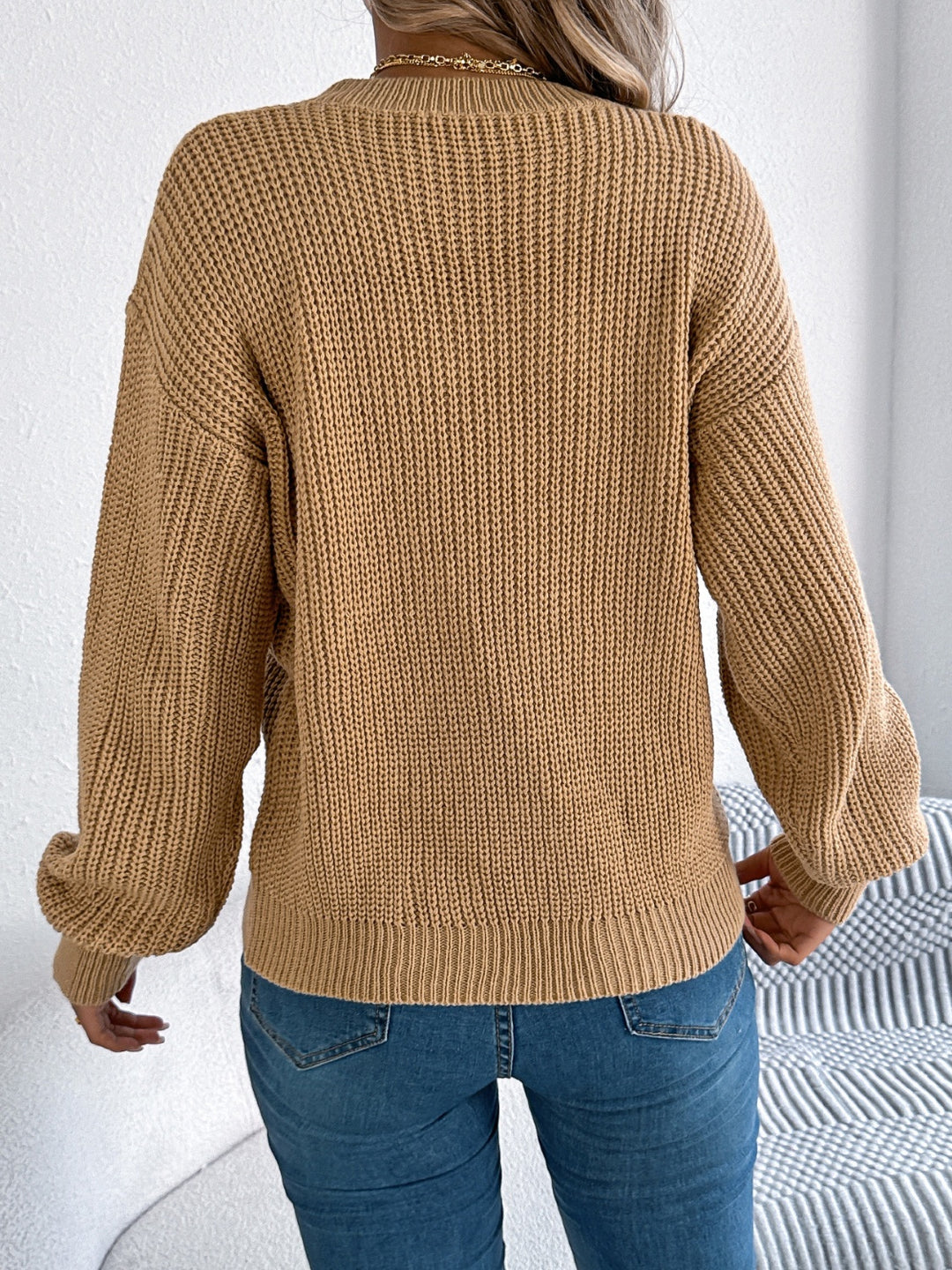 Josie Openwork Round Neck Sweater