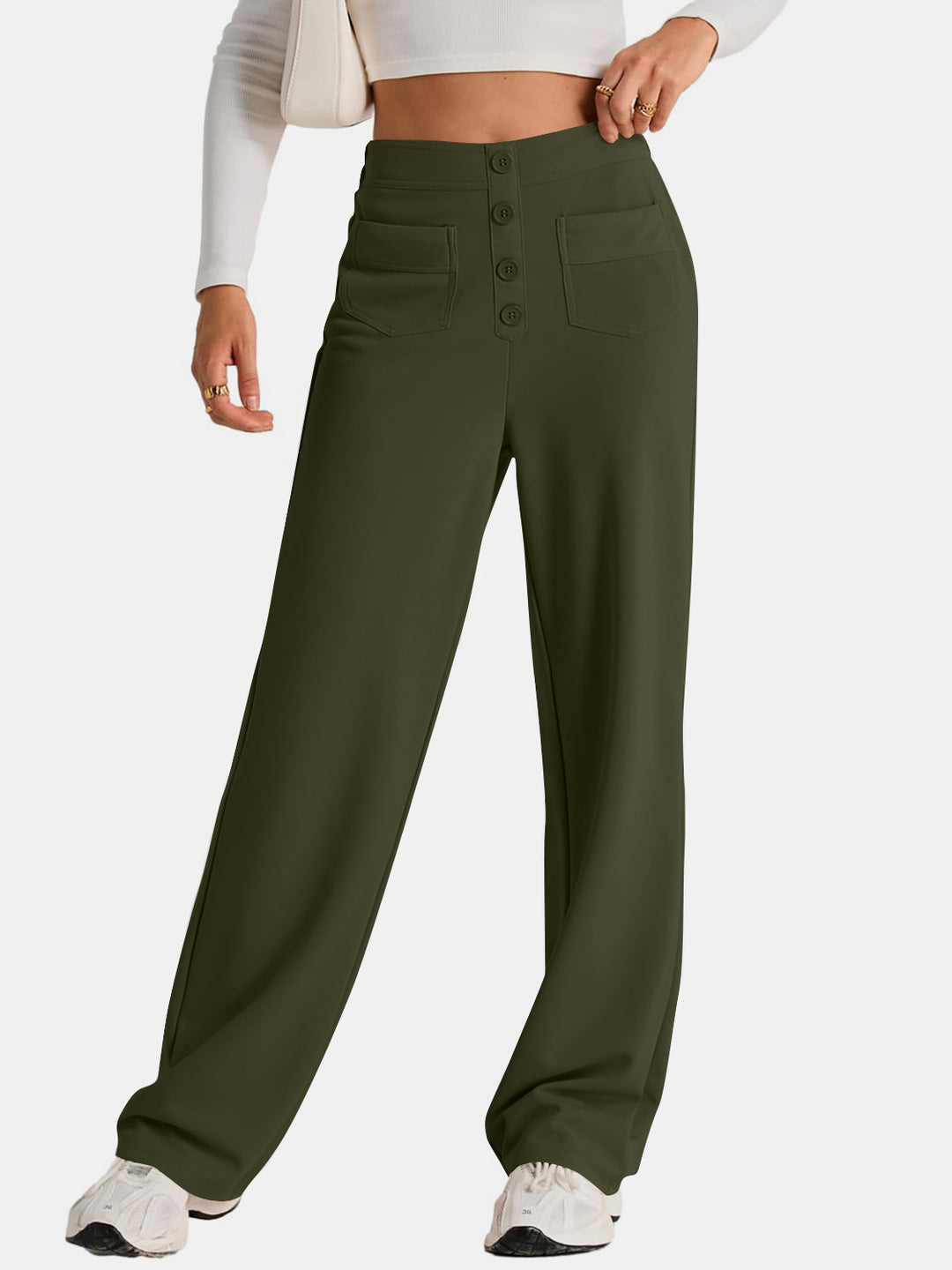 Proactive High Waist Wide Leg Pants