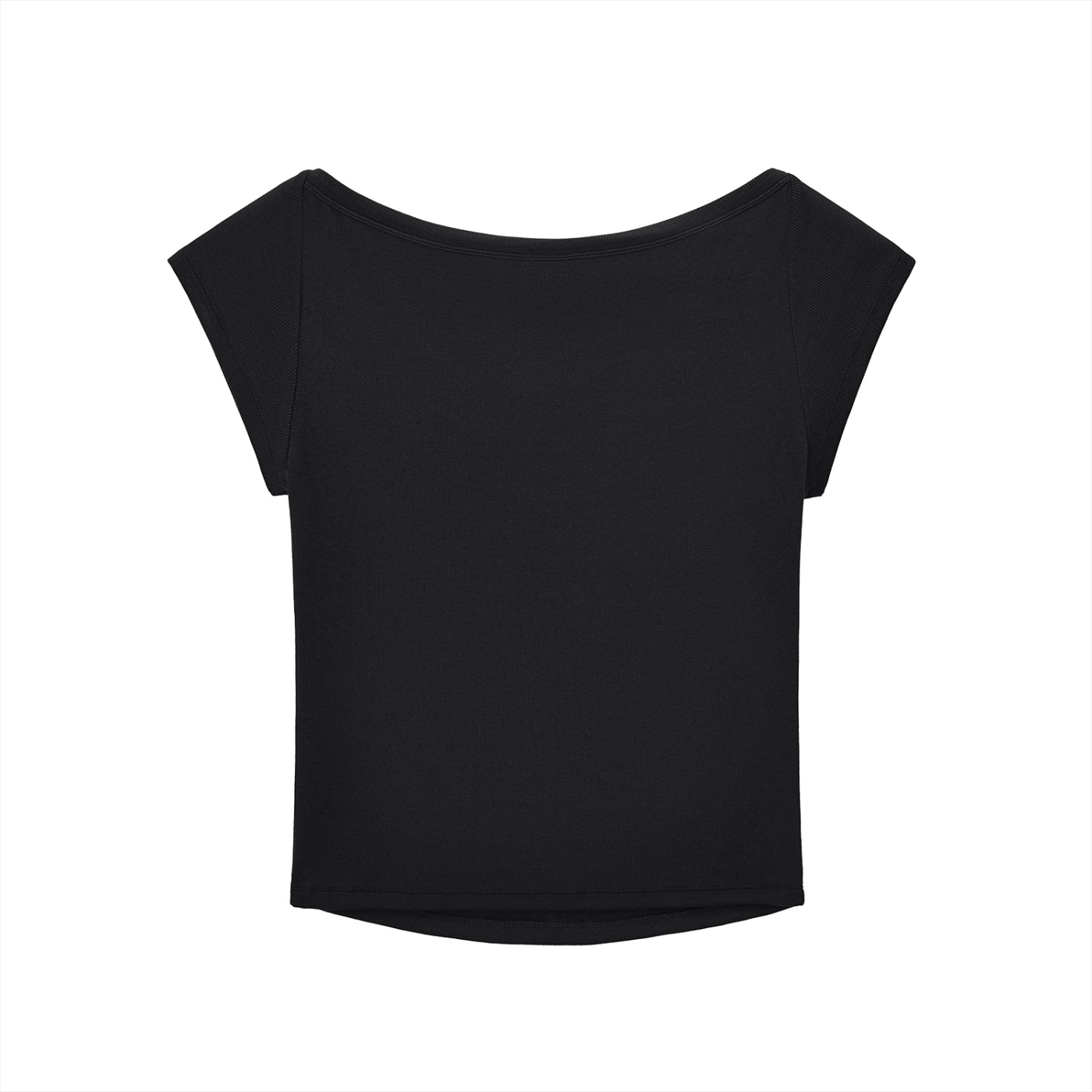 Essential Wide Neck Baby T-Shirt - Black