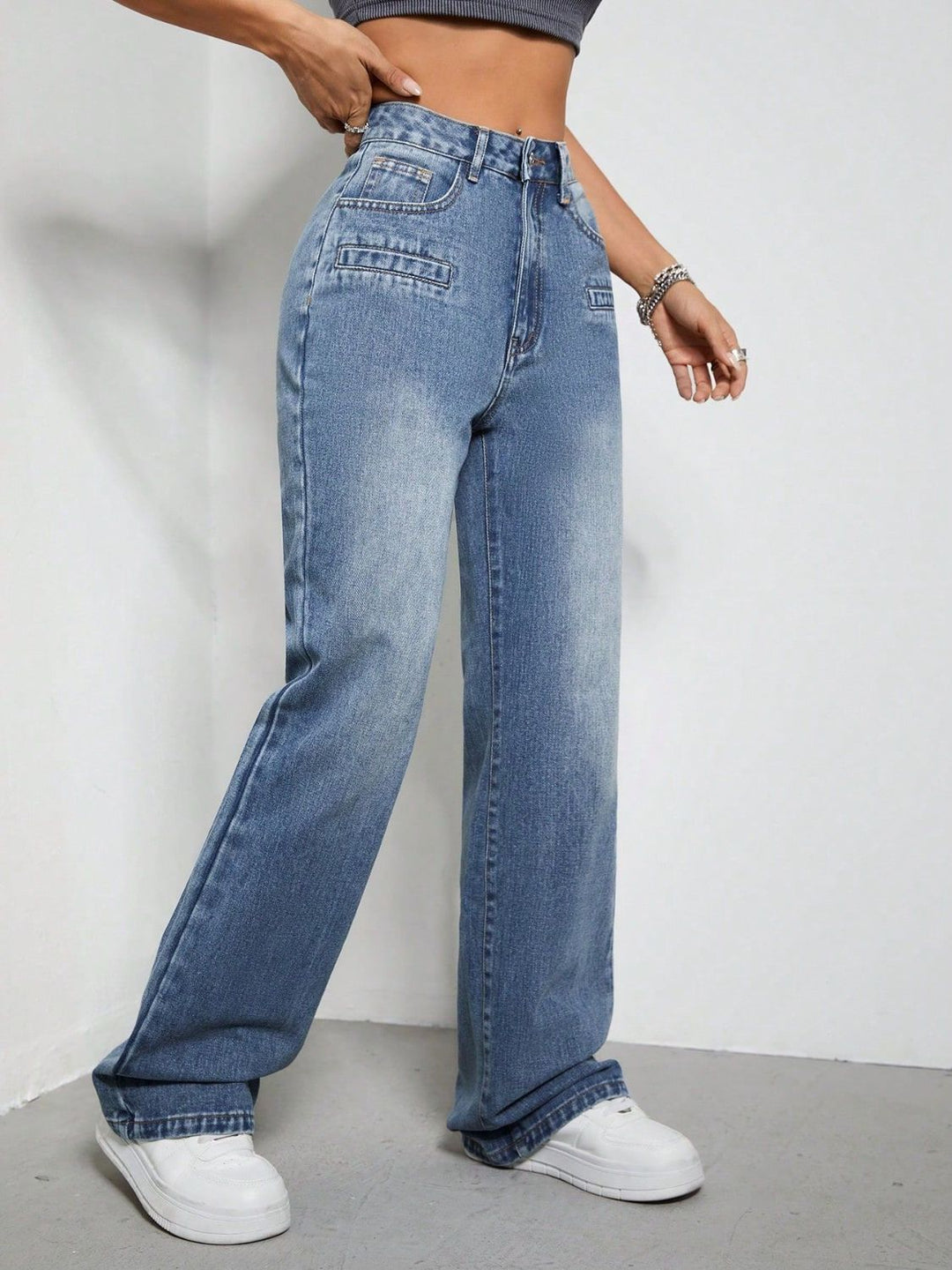 Mila High Rise Wide Leg Jeans