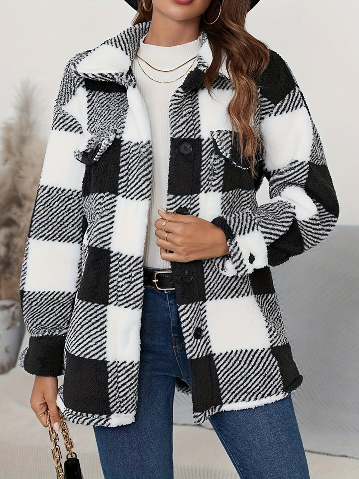 Taylor Plaid Teddy Jacket