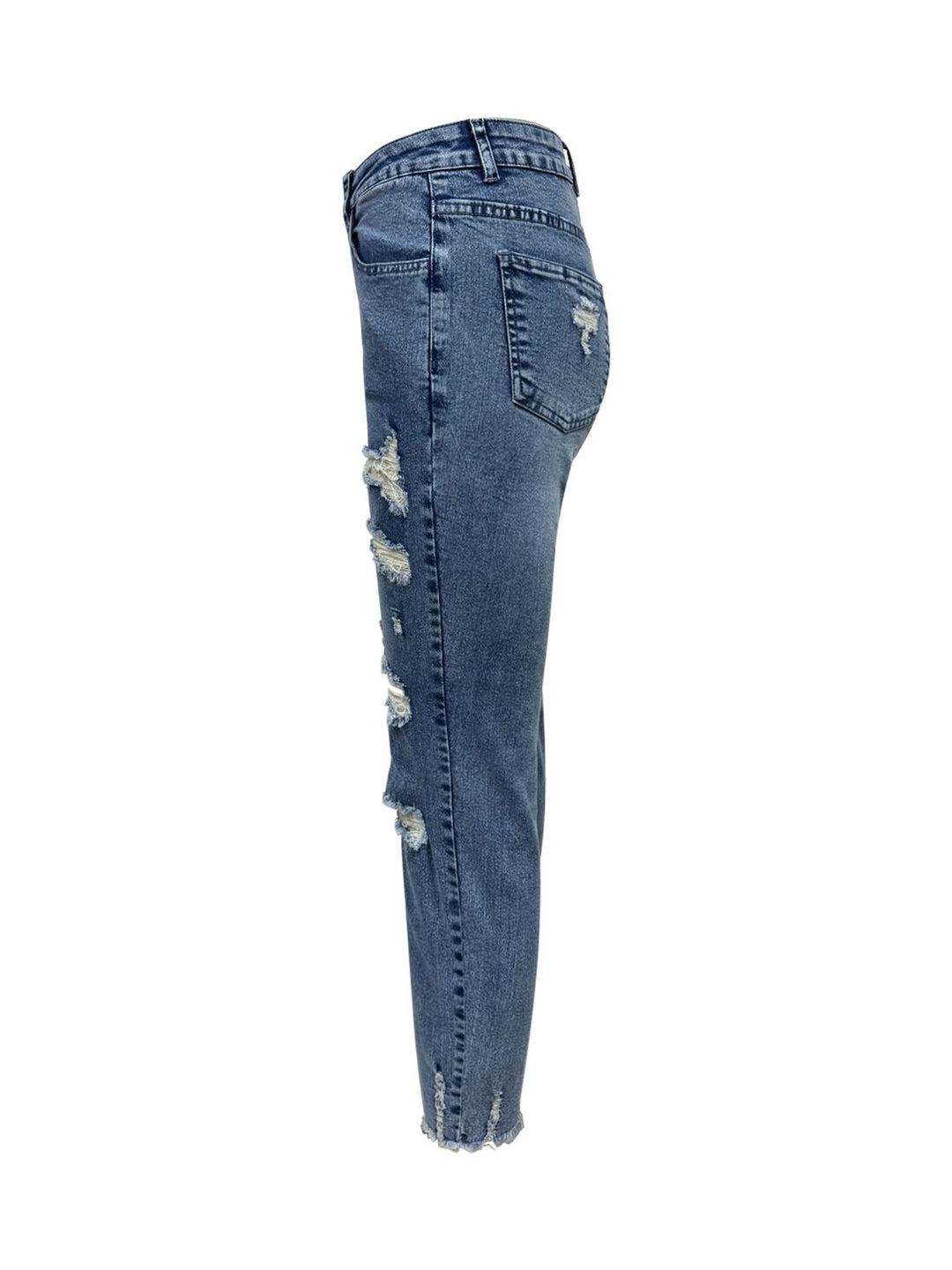 Riley Distressed Raw Hem Jeans