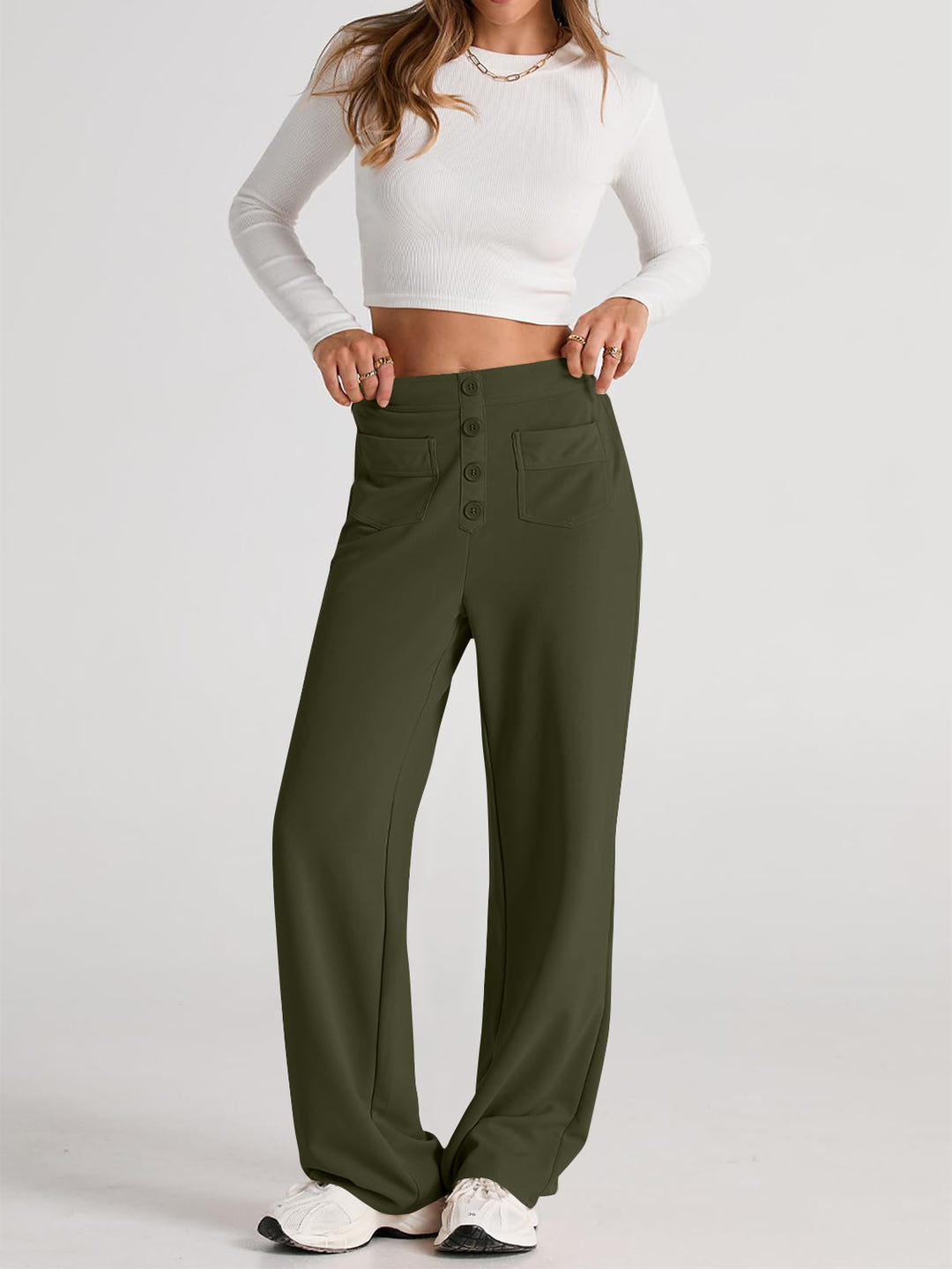 Proactive High Waist Wide Leg Pants