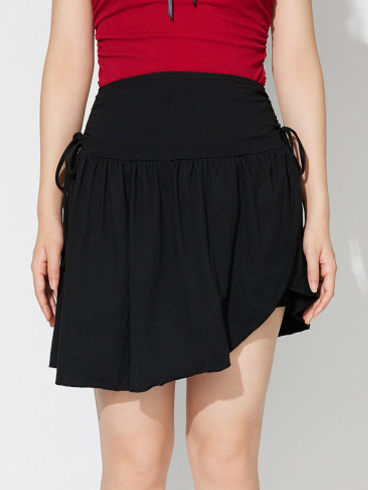 Luna Side Tie Asymmetric Mini Skirt