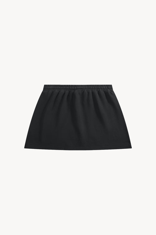 A-Line Drawstring Mini Skirt - Black