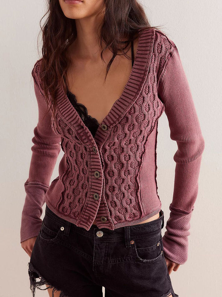 Juliette V-Neck Cropped Cardigan