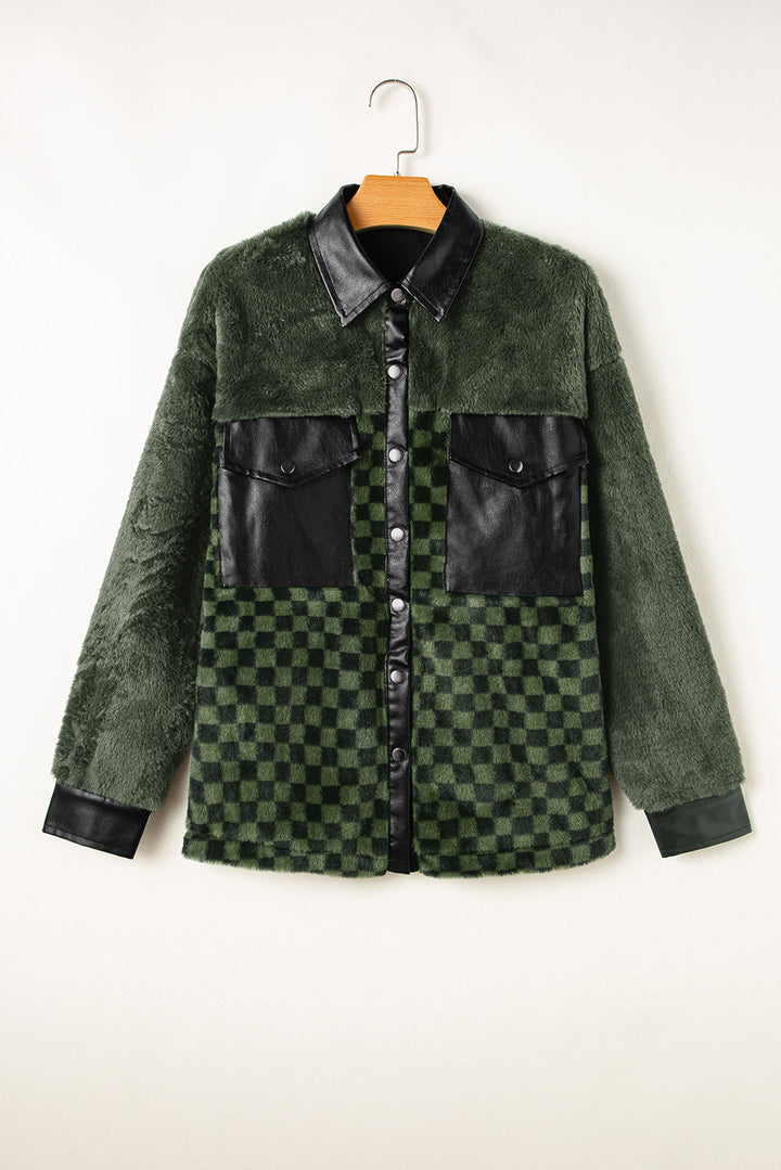 Giselle Checkered Snap Down Jacket