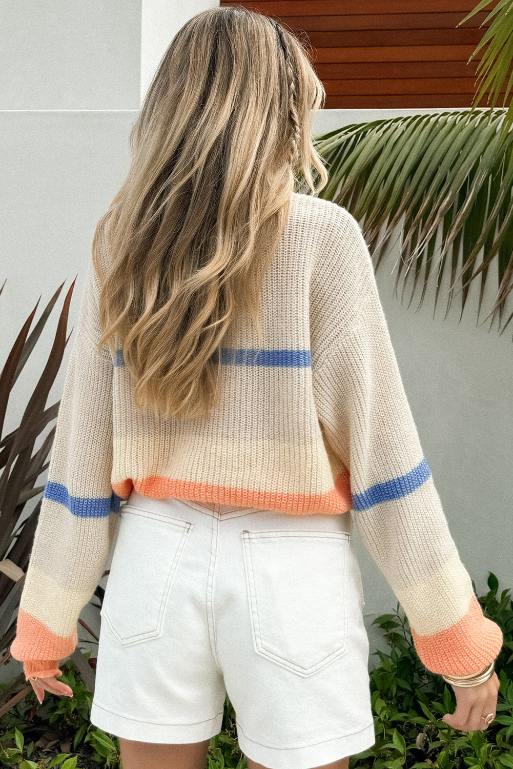 Annie Contrast Long Sleeve Sweater