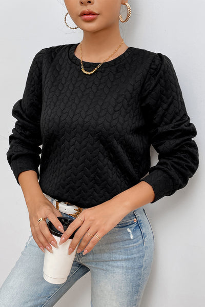 Nora Round Neck Long Sleeve Sweatshirt