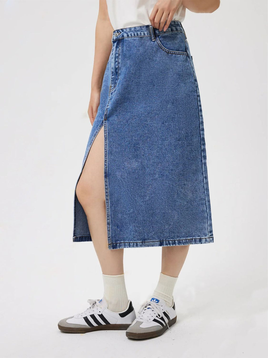 Harper Midi Denim Skirt