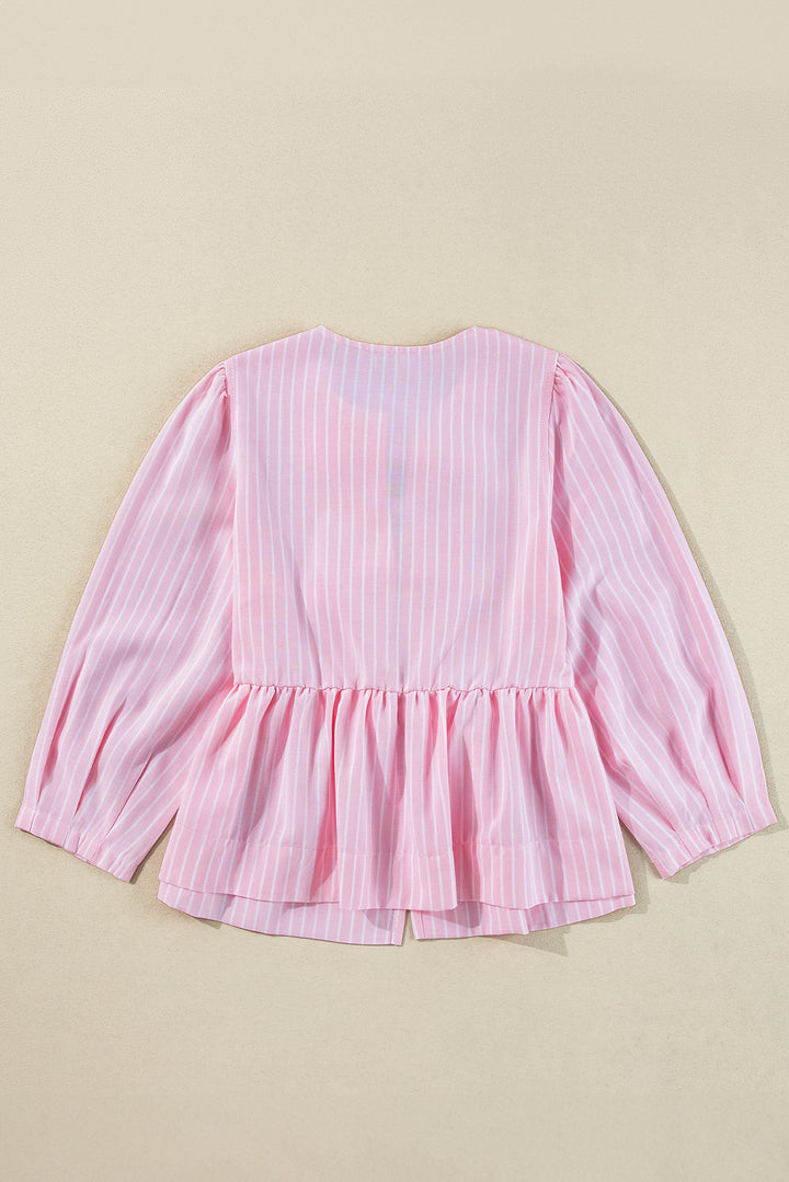 Valerie Bow Striped Blouse