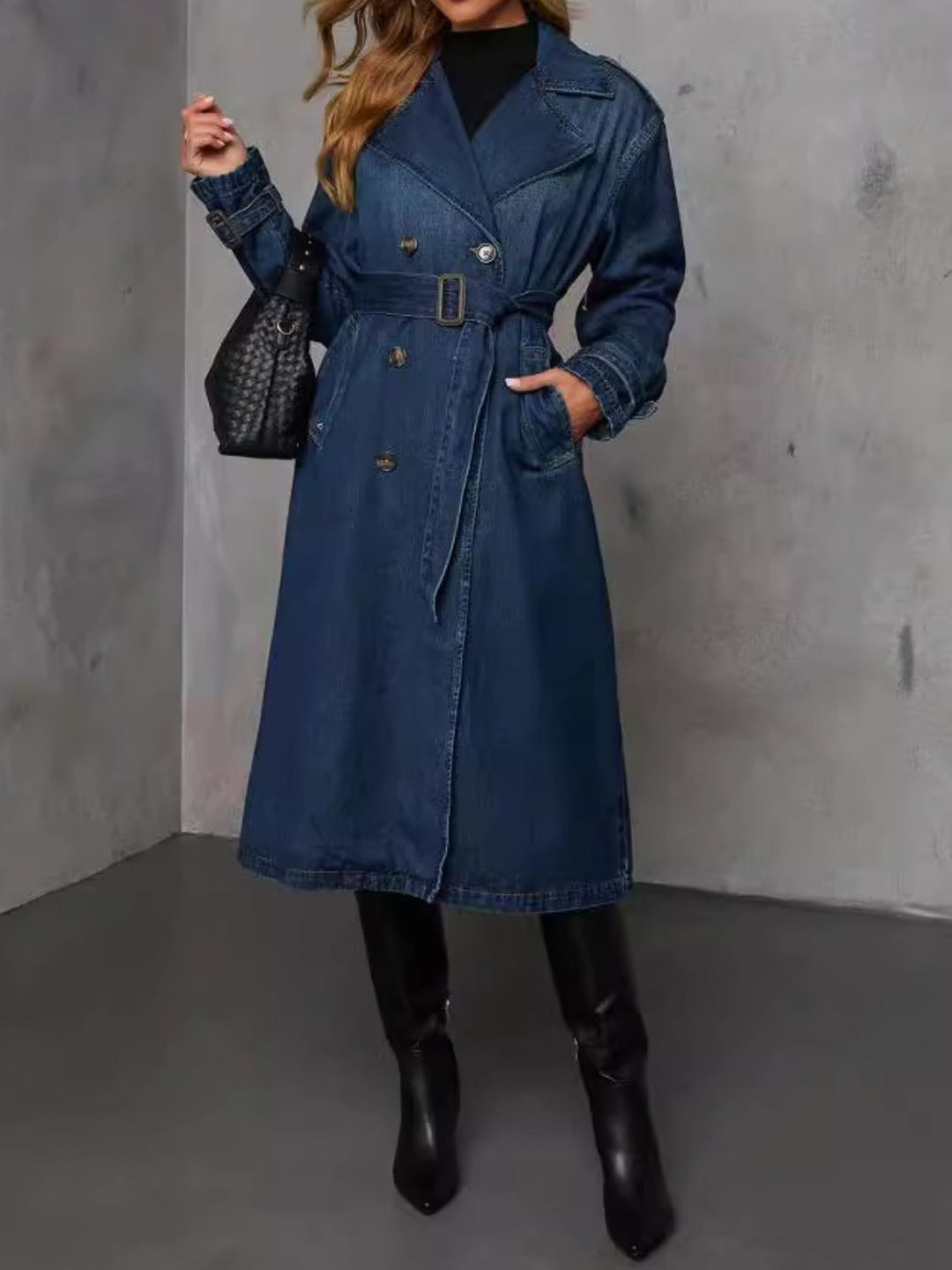 Stevie Button Up Longline Denim Coat