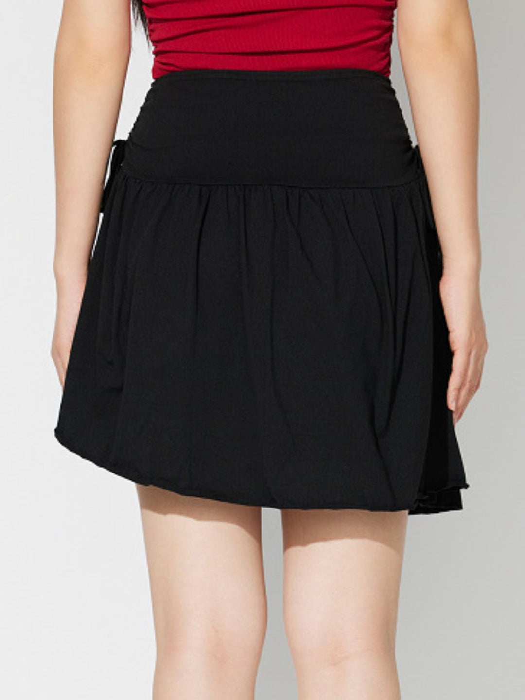 Luna Side Tie Asymmetric Mini Skirt