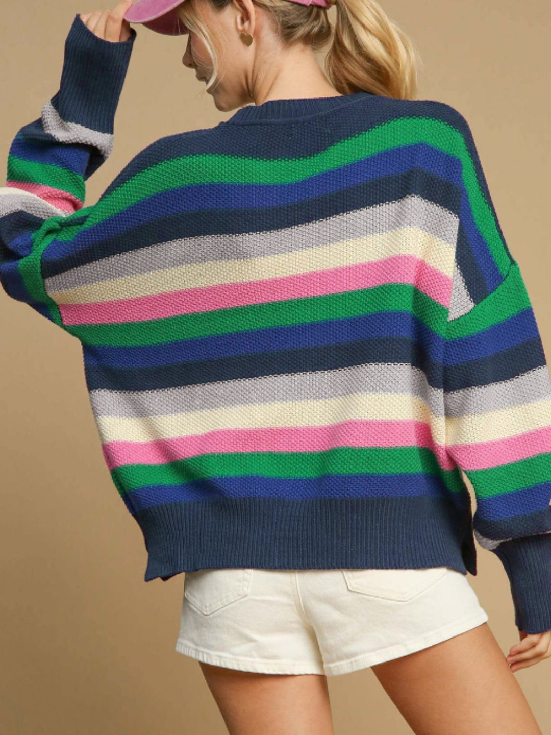 Arabella Contrast Striped Sweater