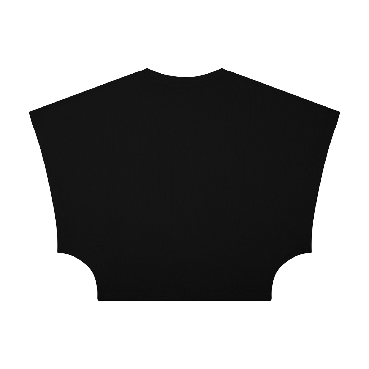 Cropped Dolman T-Shirt - Black