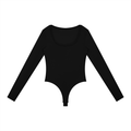 Tight Long Sleeve Bodysuit - Black