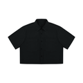 Crop Short Sleeve Shirt - Black
